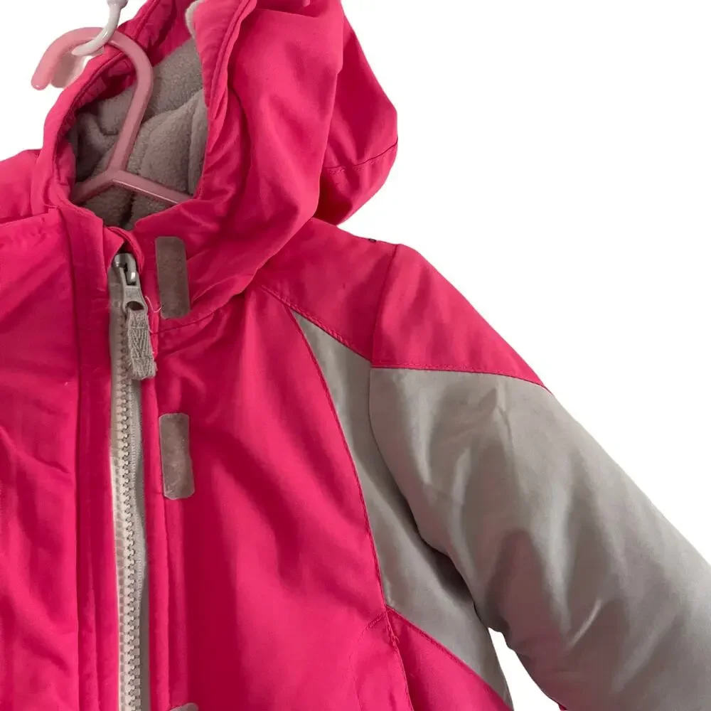 Carters Toddler Baby Girls 12 Mo. Pink Gray Outdoor‎ Snow Winter Coat